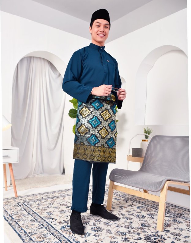 Baju Melayu Yusuf Slim Fit – Majestic Blue