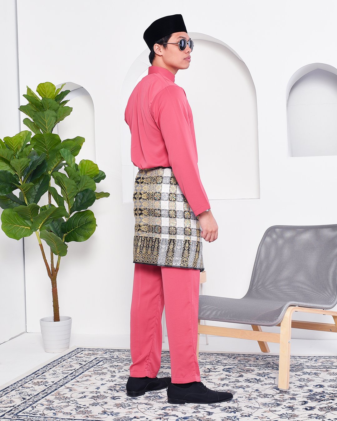Baju Melayu Yusuf Slim Fit – Apricot