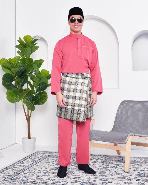Baju Melayu Yusuf Slim Fit – Apricot