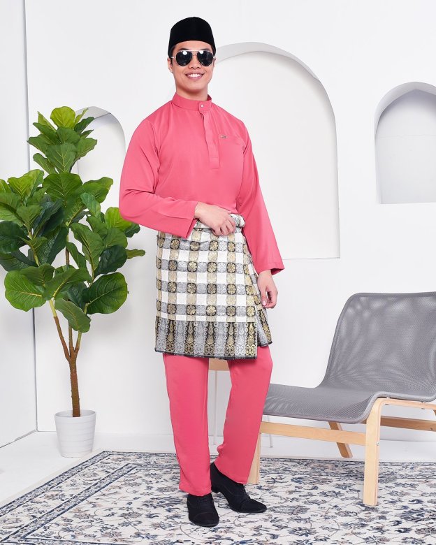 Baju Melayu Yusuf Slim Fit – Apricot