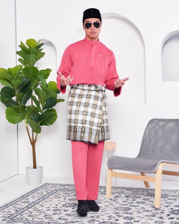Baju Melayu Yusuf Slim Fit – Apricot