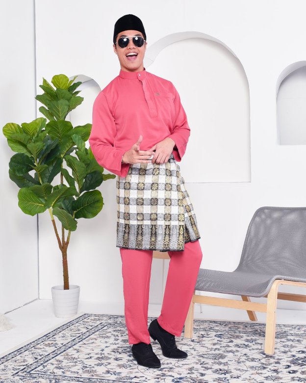 Baju Melayu Yusuf Slim Fit – Apricot