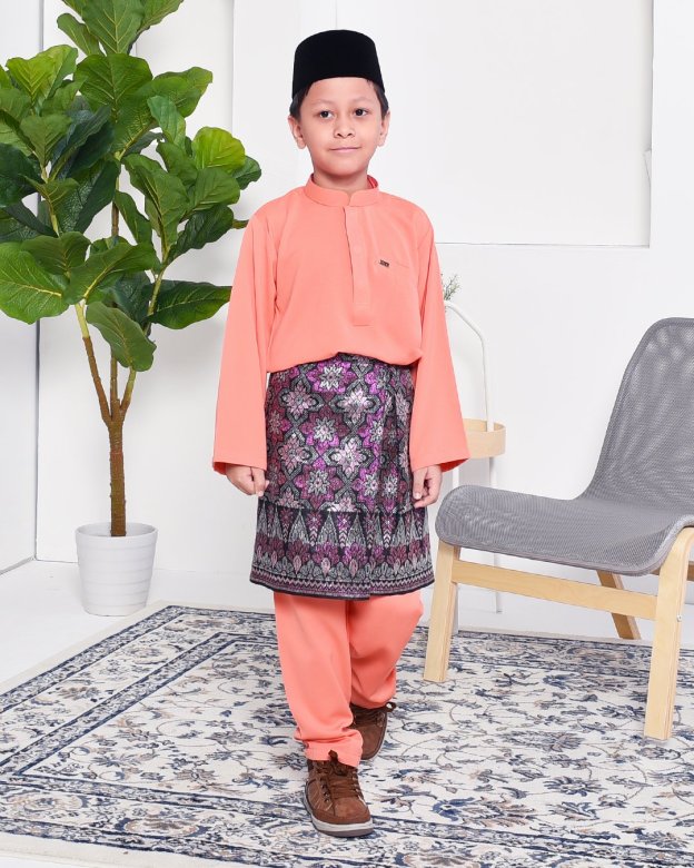 Baju Melayu Yusuf Slim Fit Kids - Coralette