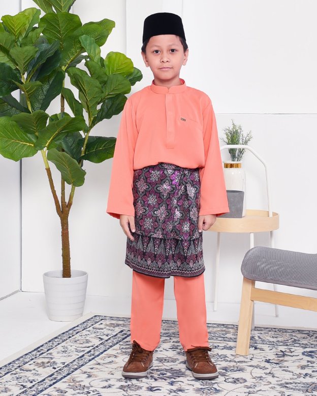 Baju Melayu Yusuf Slim Fit Kids - Coralette