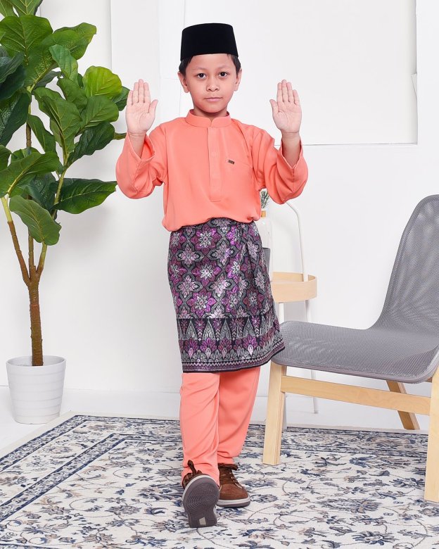 Baju Melayu Yusuf Slim Fit Kids - Coralette