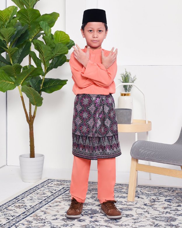 Baju Melayu Yusuf Slim Fit Kids - Coralette