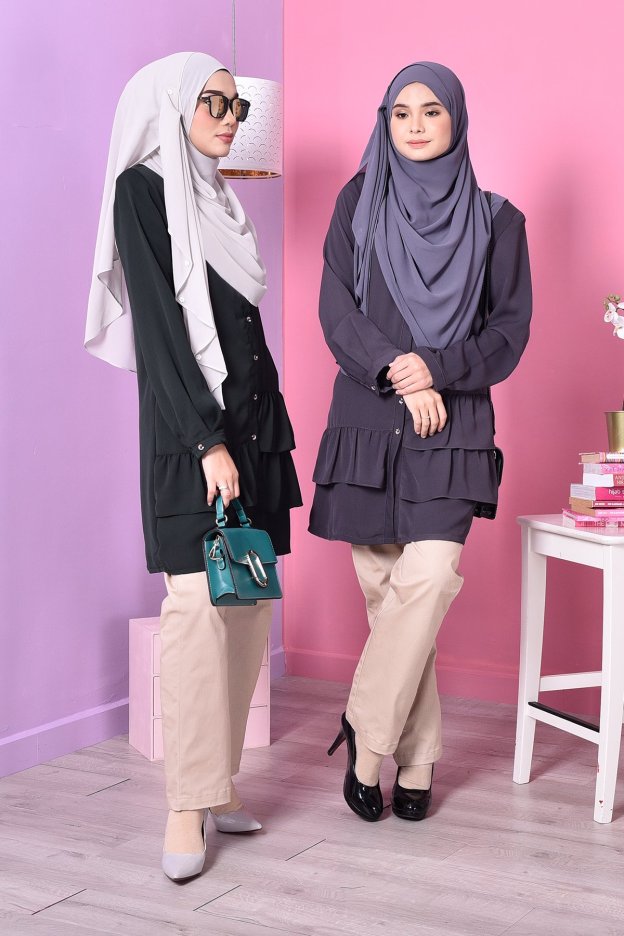 Blouse Farha - Slate Grey