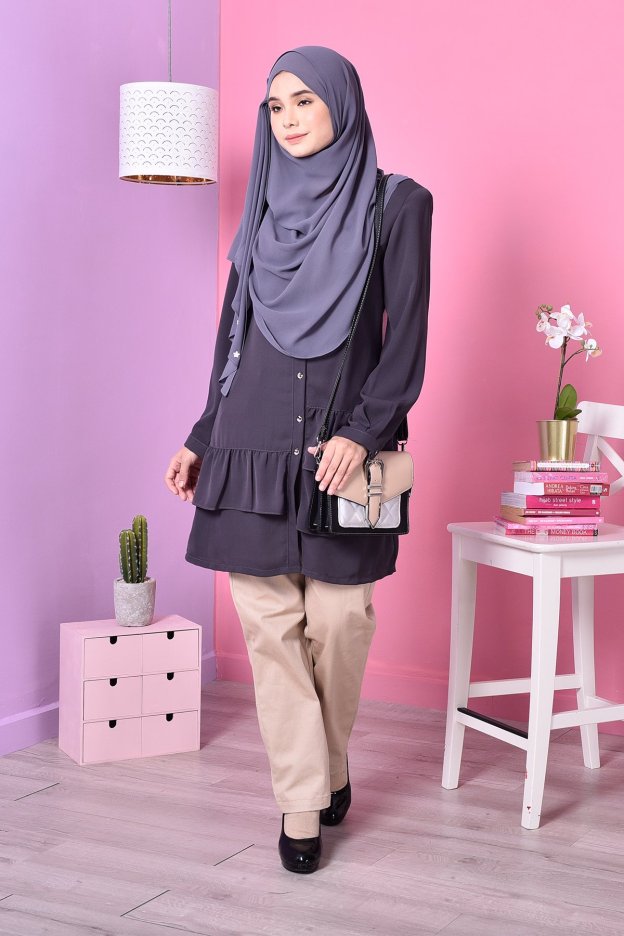 Blouse Farha - Slate Grey