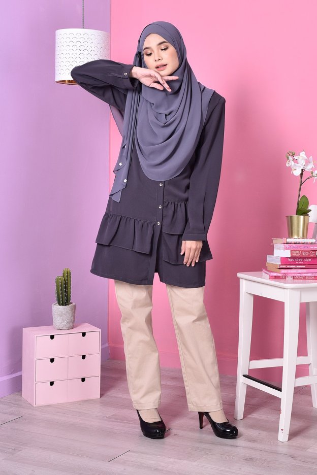 Blouse Farha - Slate Grey
