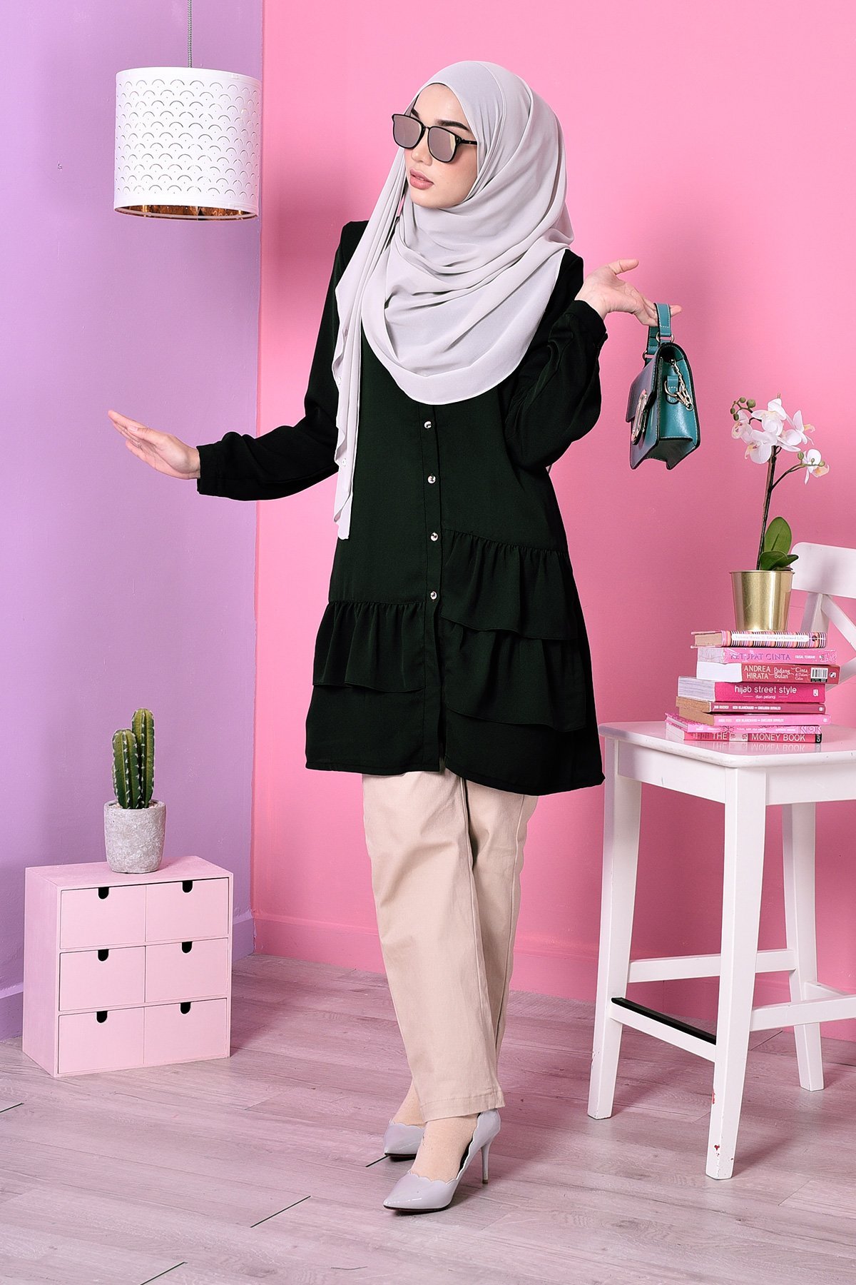 Blouse Farha - Old Green