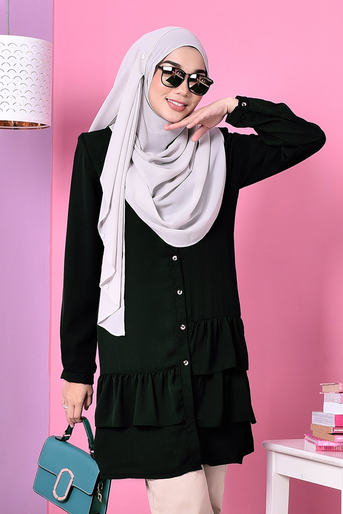 Blouse Farha - Old Green