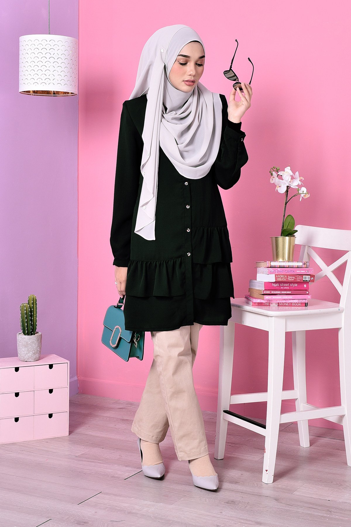 Blouse Farha - Old Green