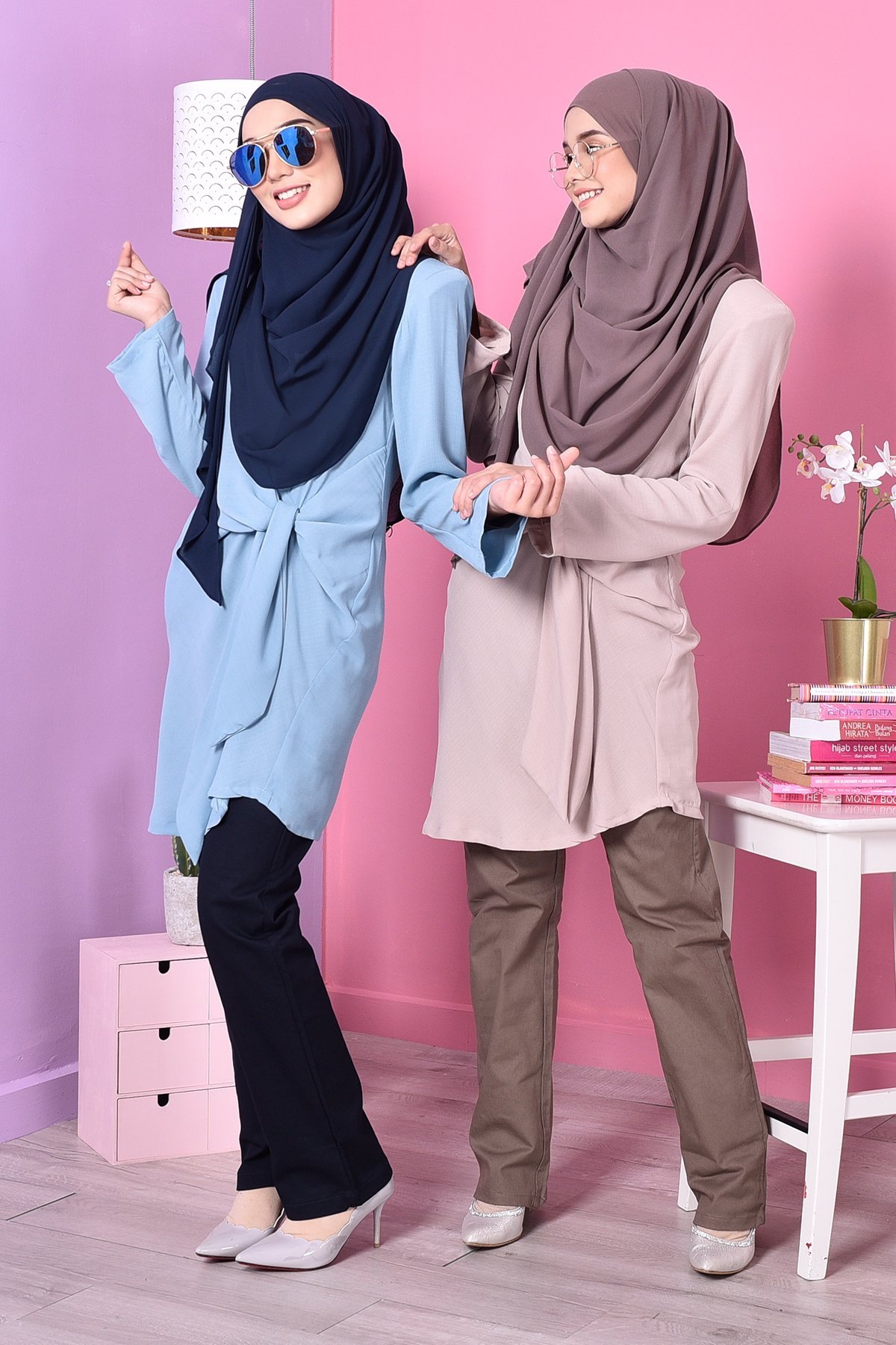 Blouse Ribbon Ribena - Blue