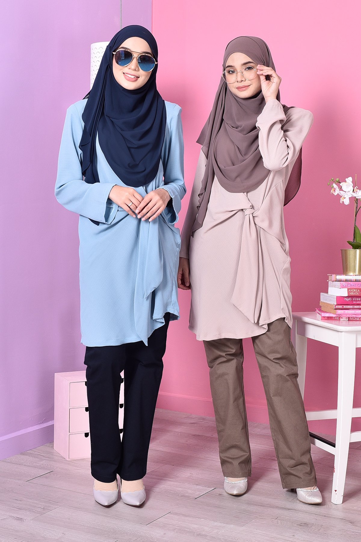 Blouse Ribbon Ribena - Blue