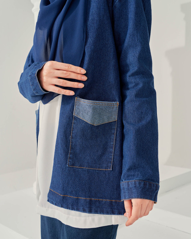 Cardigan Denim Nely 2.0 - Denim Blue