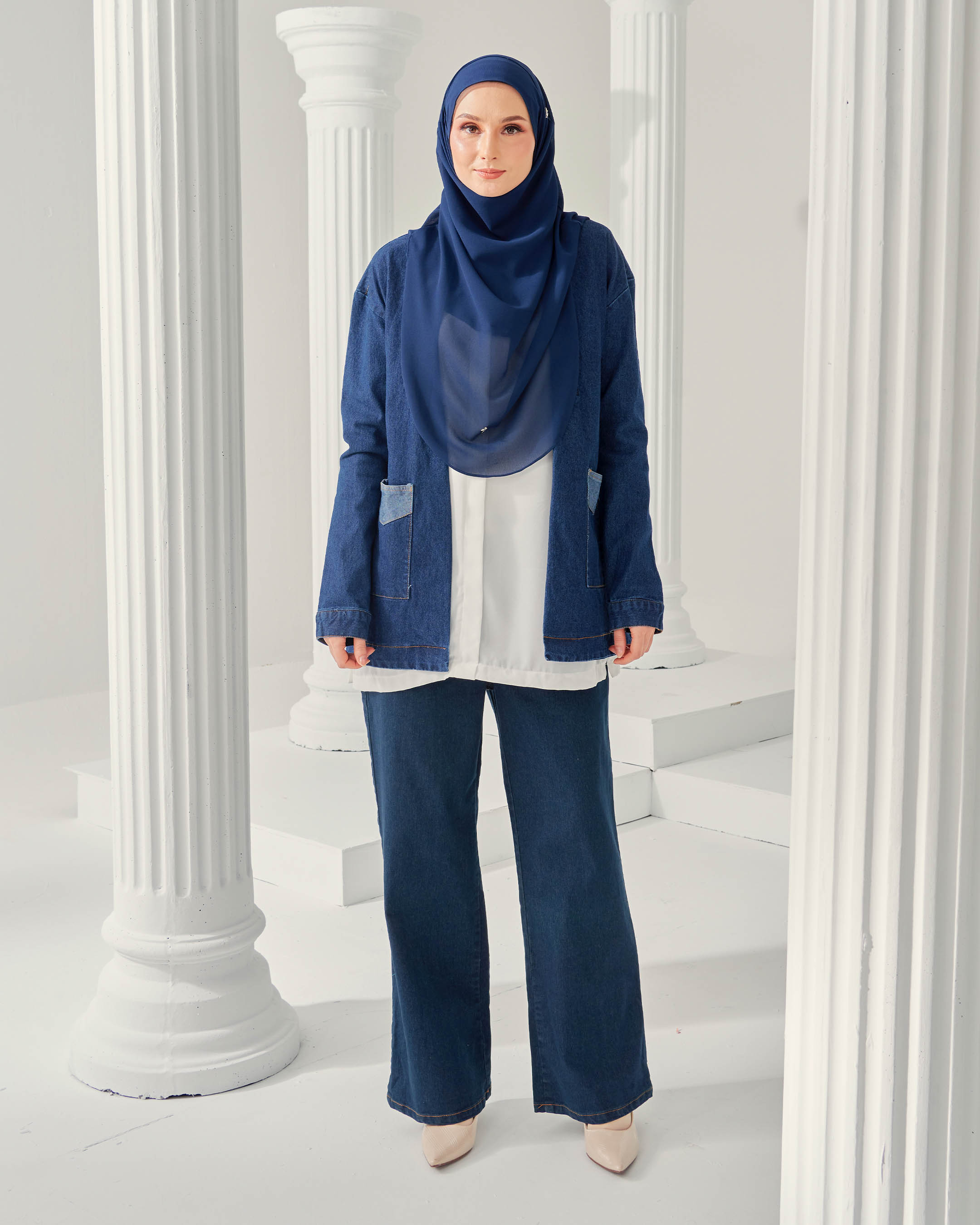 Cardigan Denim Nely 2.0 - Denim Blue