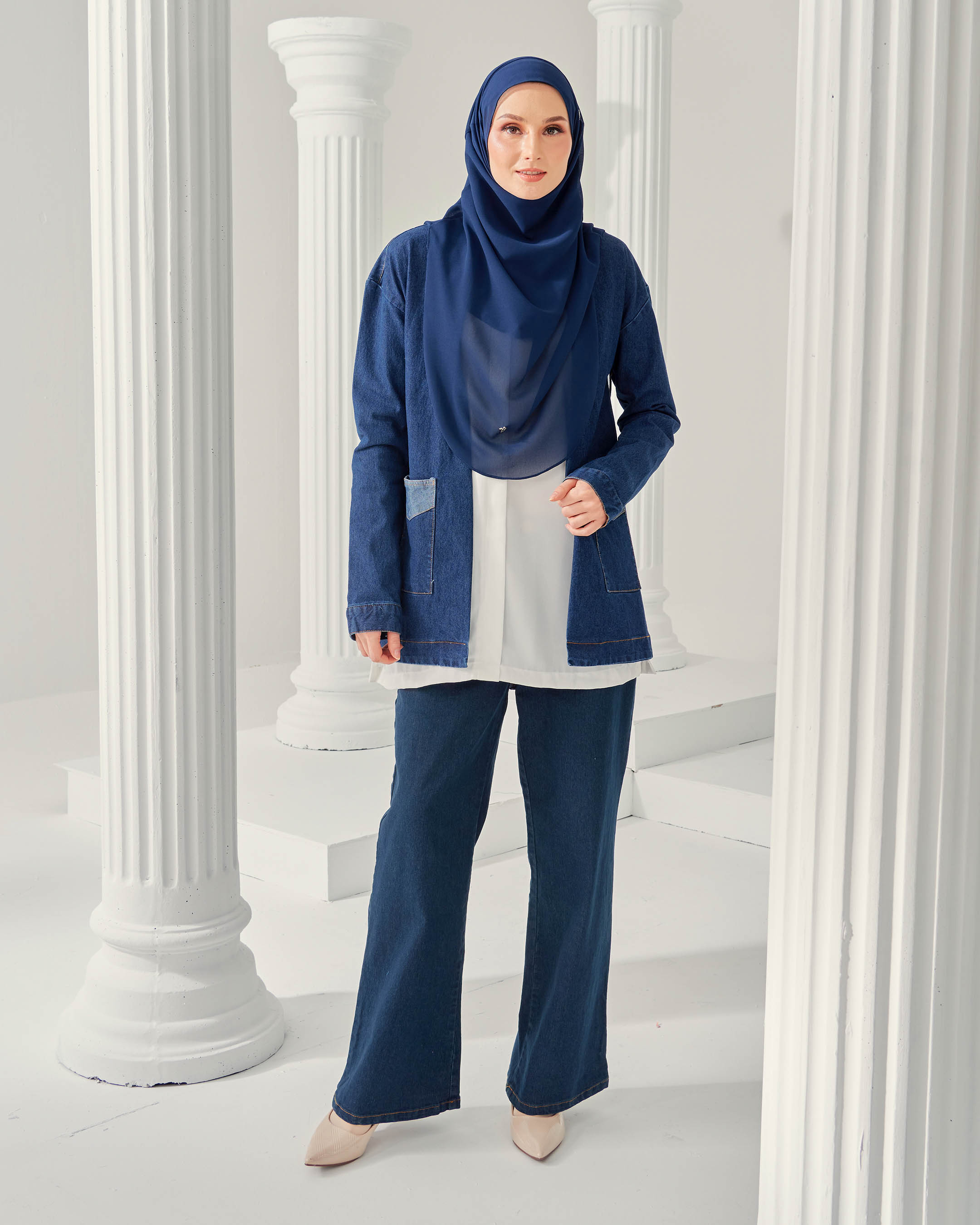 Cardigan Denim Nely 2.0 - Denim Blue