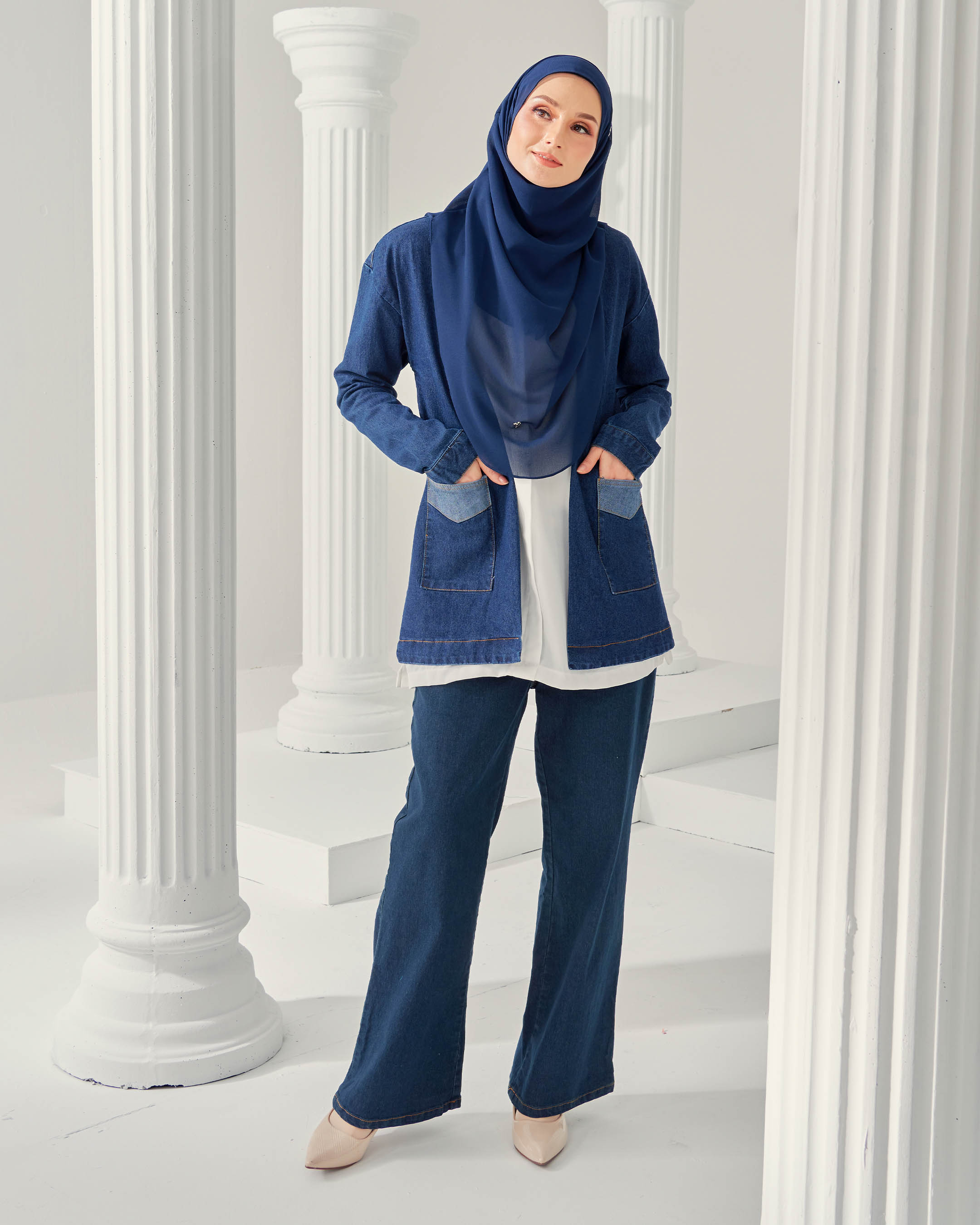 Cardigan Denim Nely 2.0 - Denim Blue
