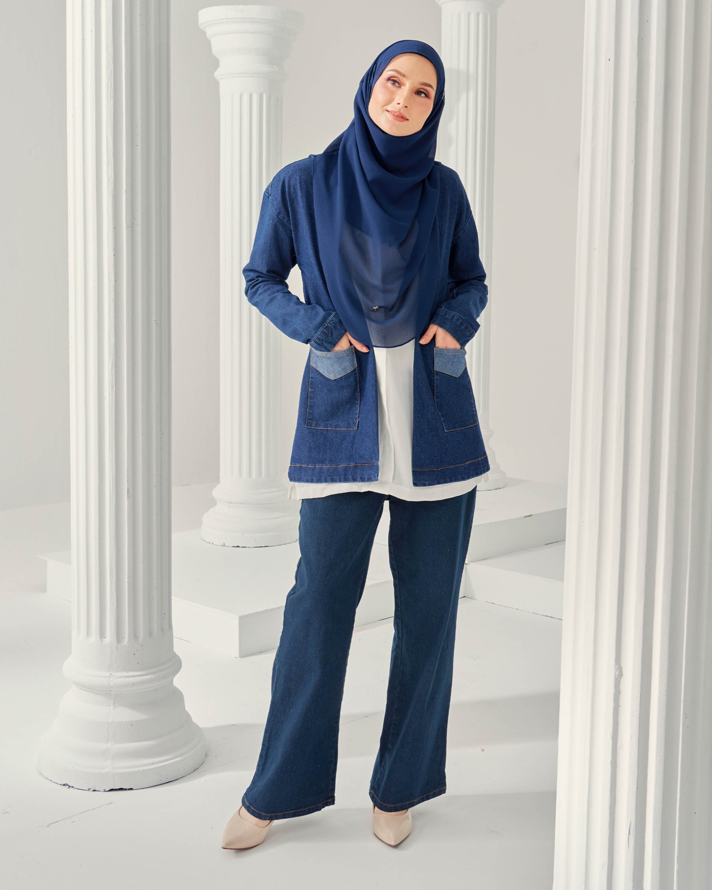 Cardigan Denim Nely 2.0 - Denim Blue