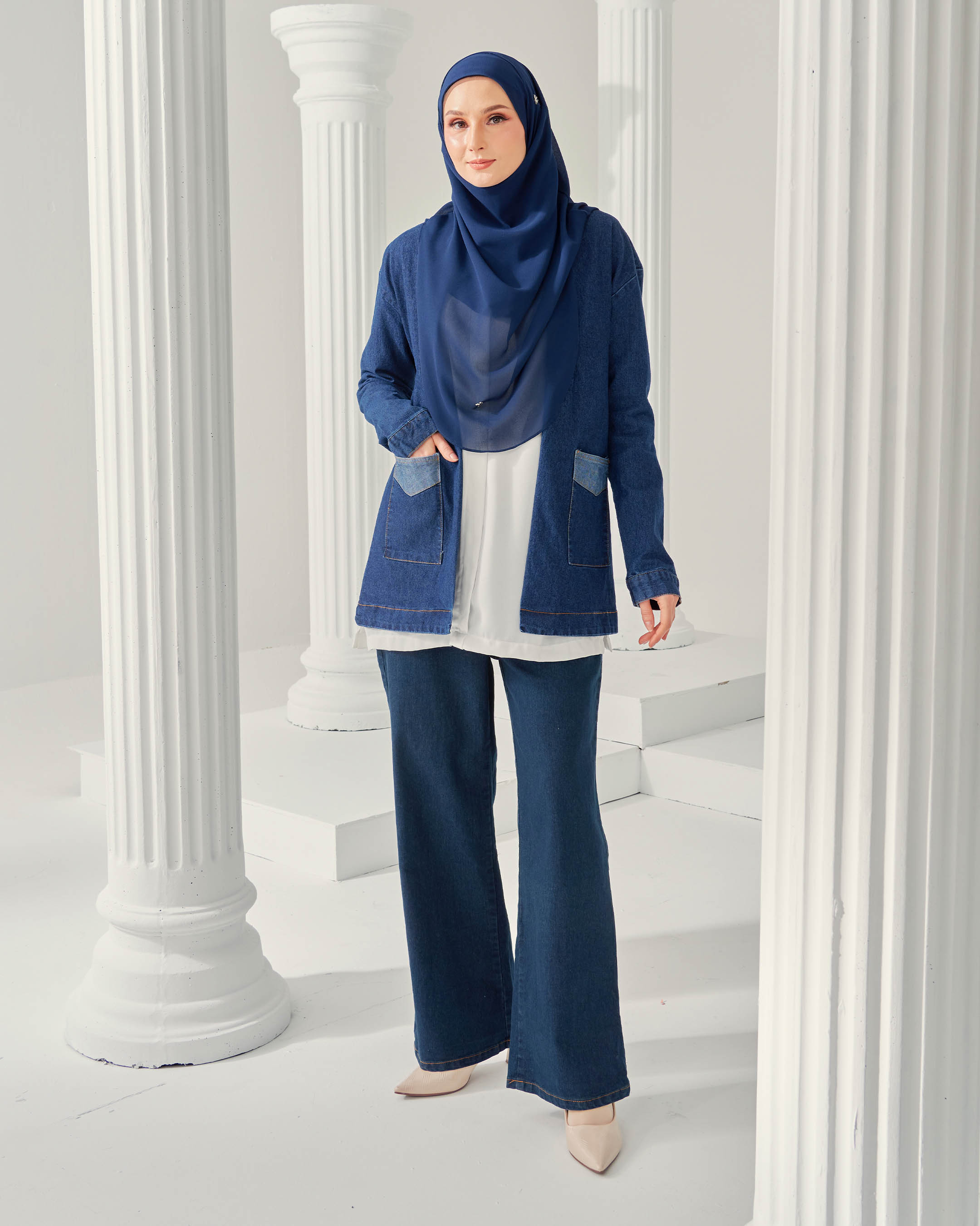 Cardigan Denim Nely 2.0 - Denim Blue