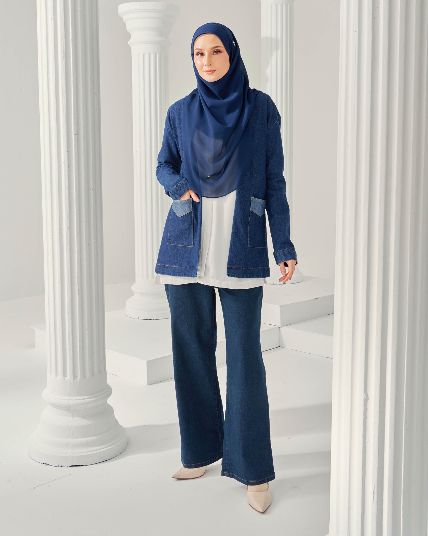 Cardigan Denim Nely 2.0 - Denim Blue