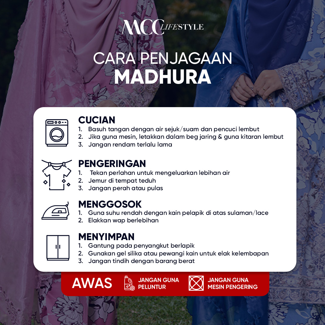 BAJU KURUNG MODEN SULAM LACE MARYAM MADHURA