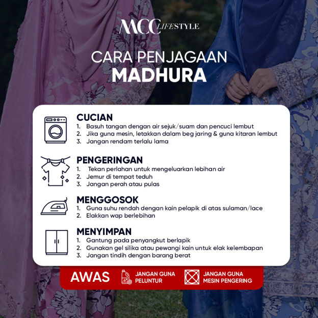 BAJU KURUNG MODEN SULAM LACE MARYAM MADHURA