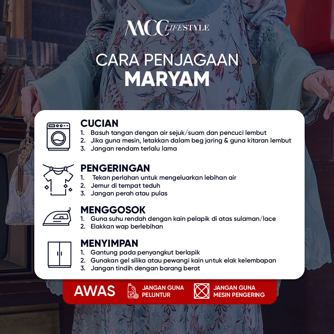 Baju Kurung Moden Sulam Lace Maryam - Dewi