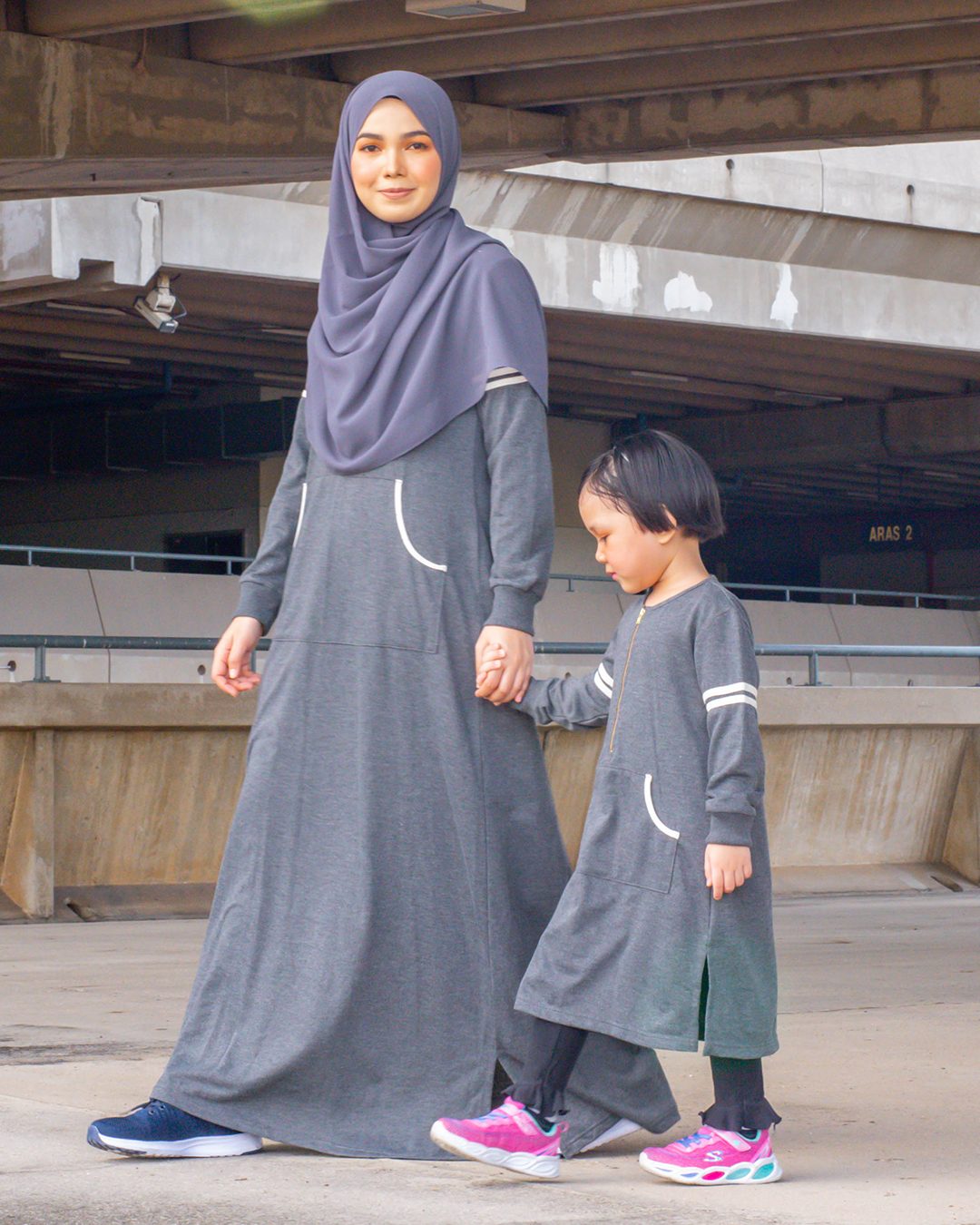 Tunic Activewear Shara Kids - Charchoal Grey