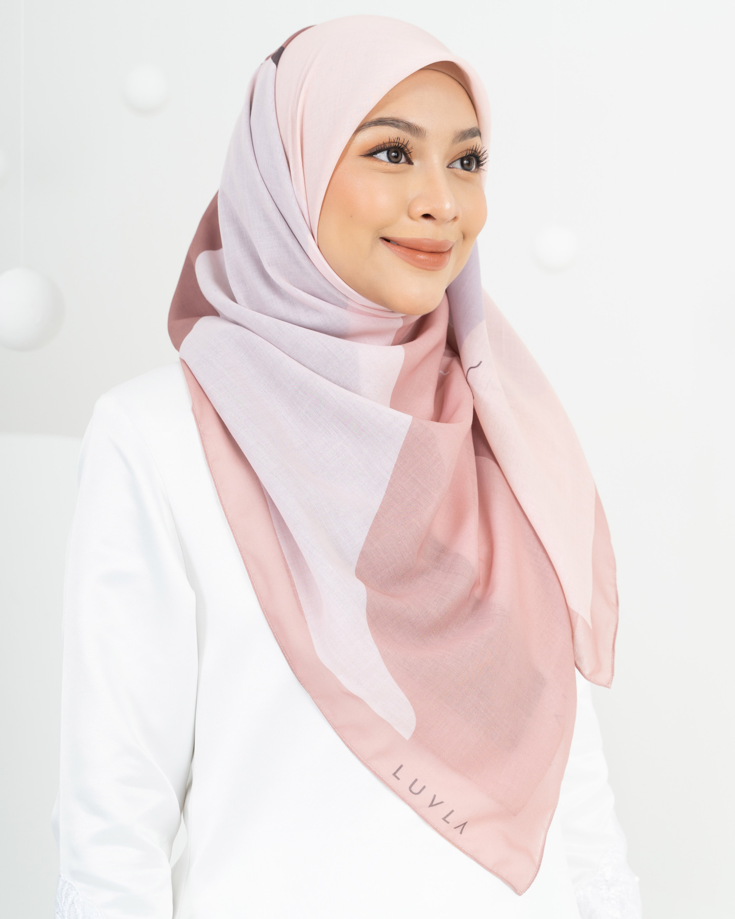 Tudung Bawal Cotton Kek Lapis - Coffee Toffee