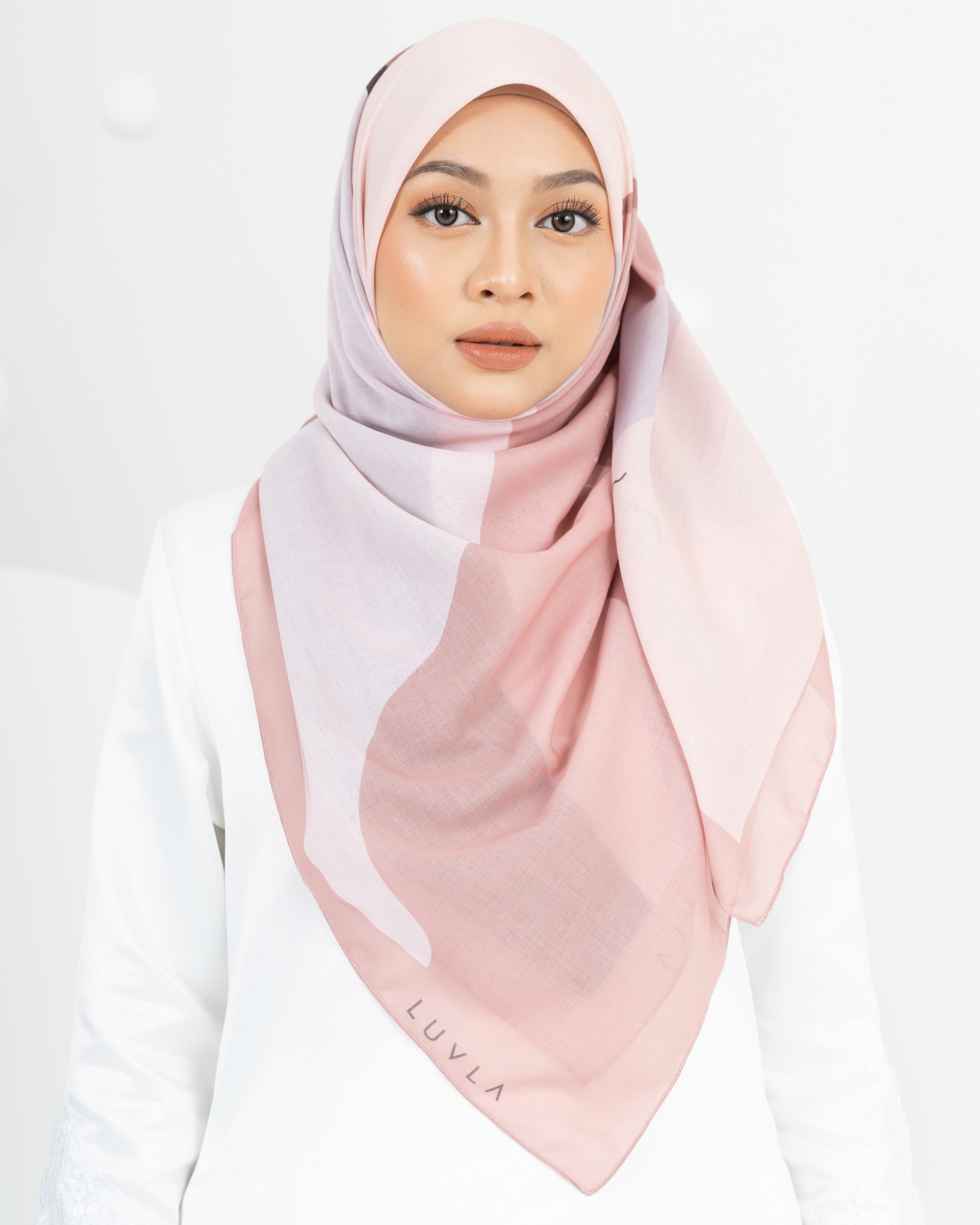 Tudung Bawal Cotton Kek Lapis - Coffee Toffee
