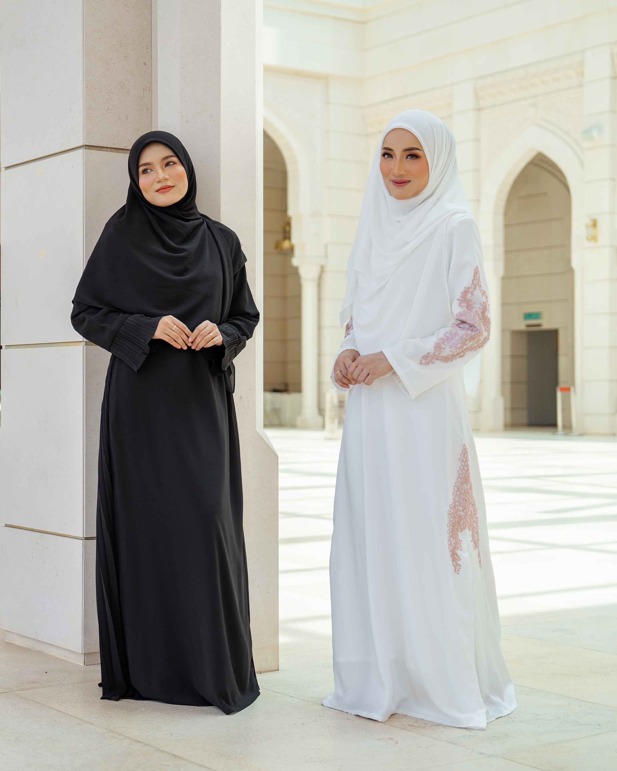 Abaya Lace Pleated Ramia