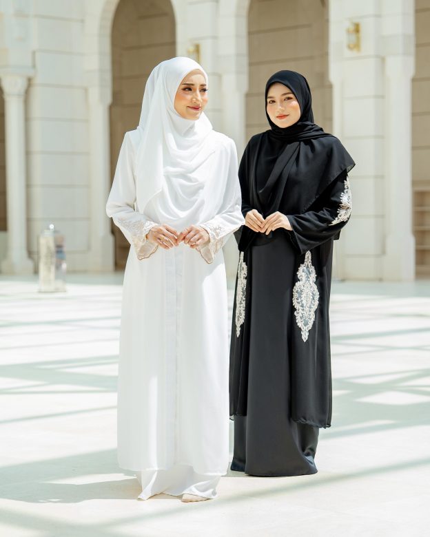 Abaya Cardi Lace Rizka - Off White