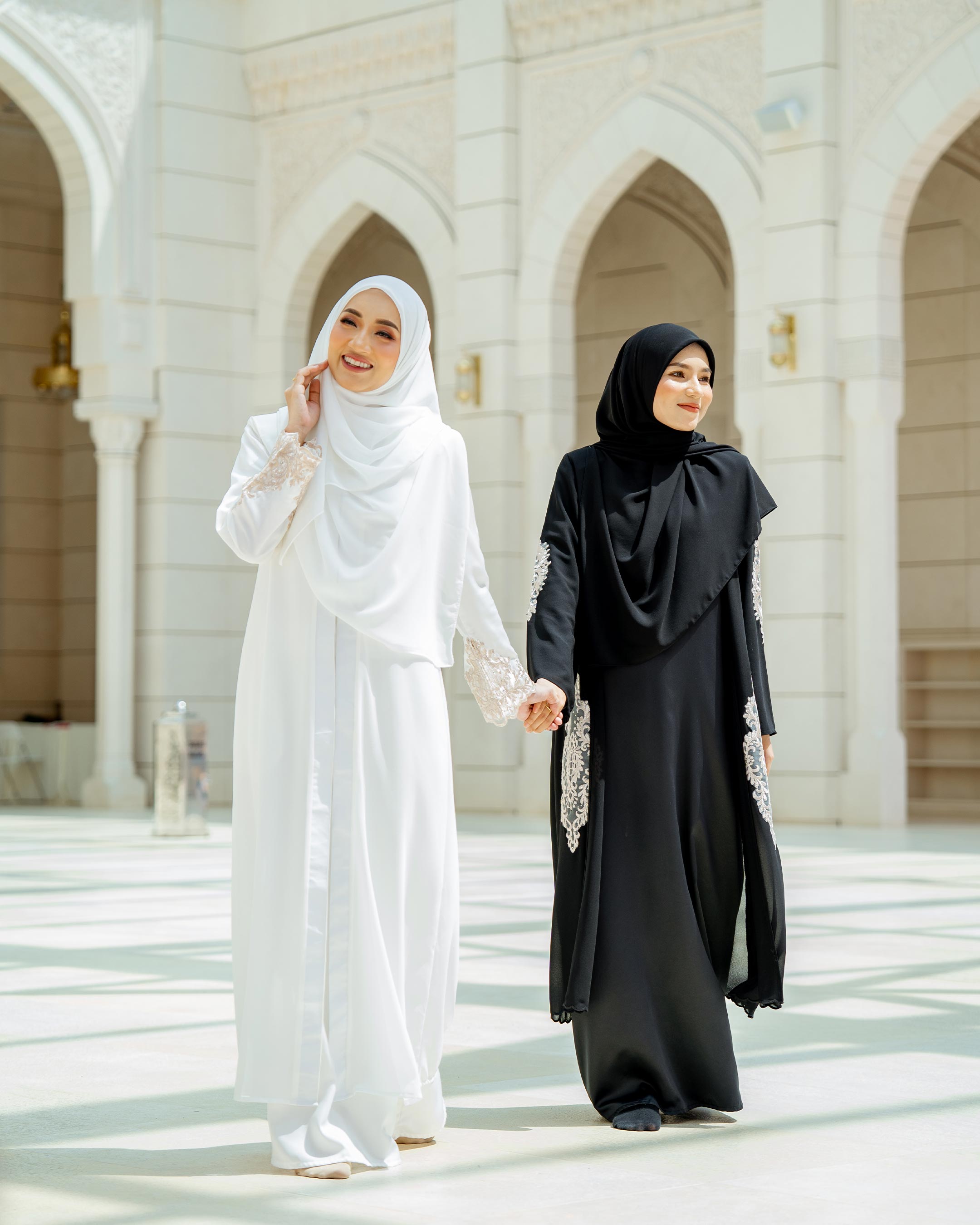 Abaya Cardi Lace Rizka - Off White