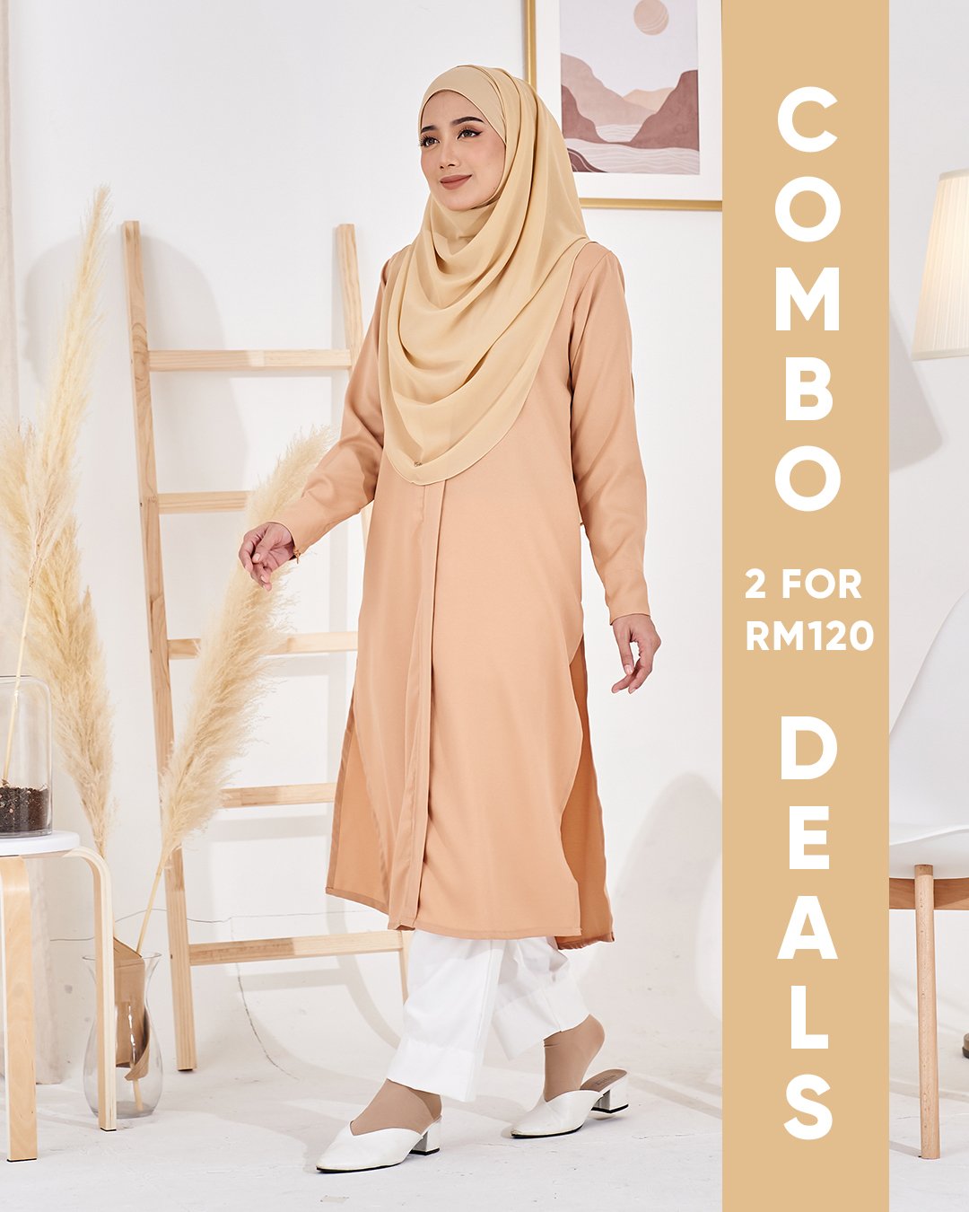 Long Top Lahiera Laluna X MCC - Wheat Nude