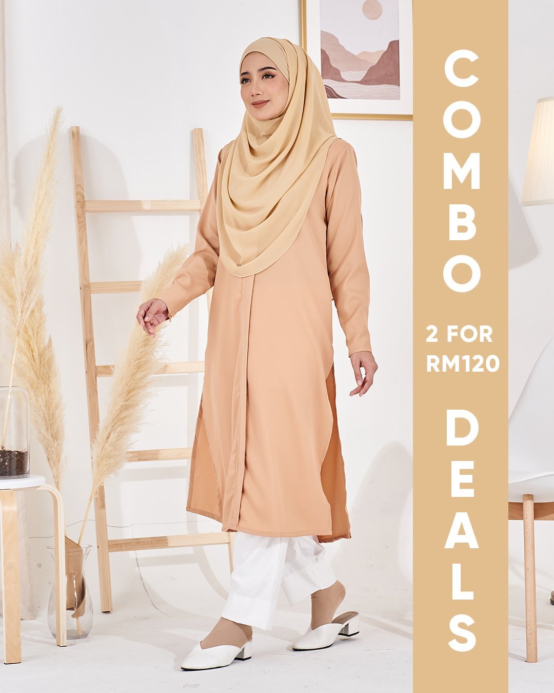 Long Top Lahiera Laluna X MCC - Wheat Nude