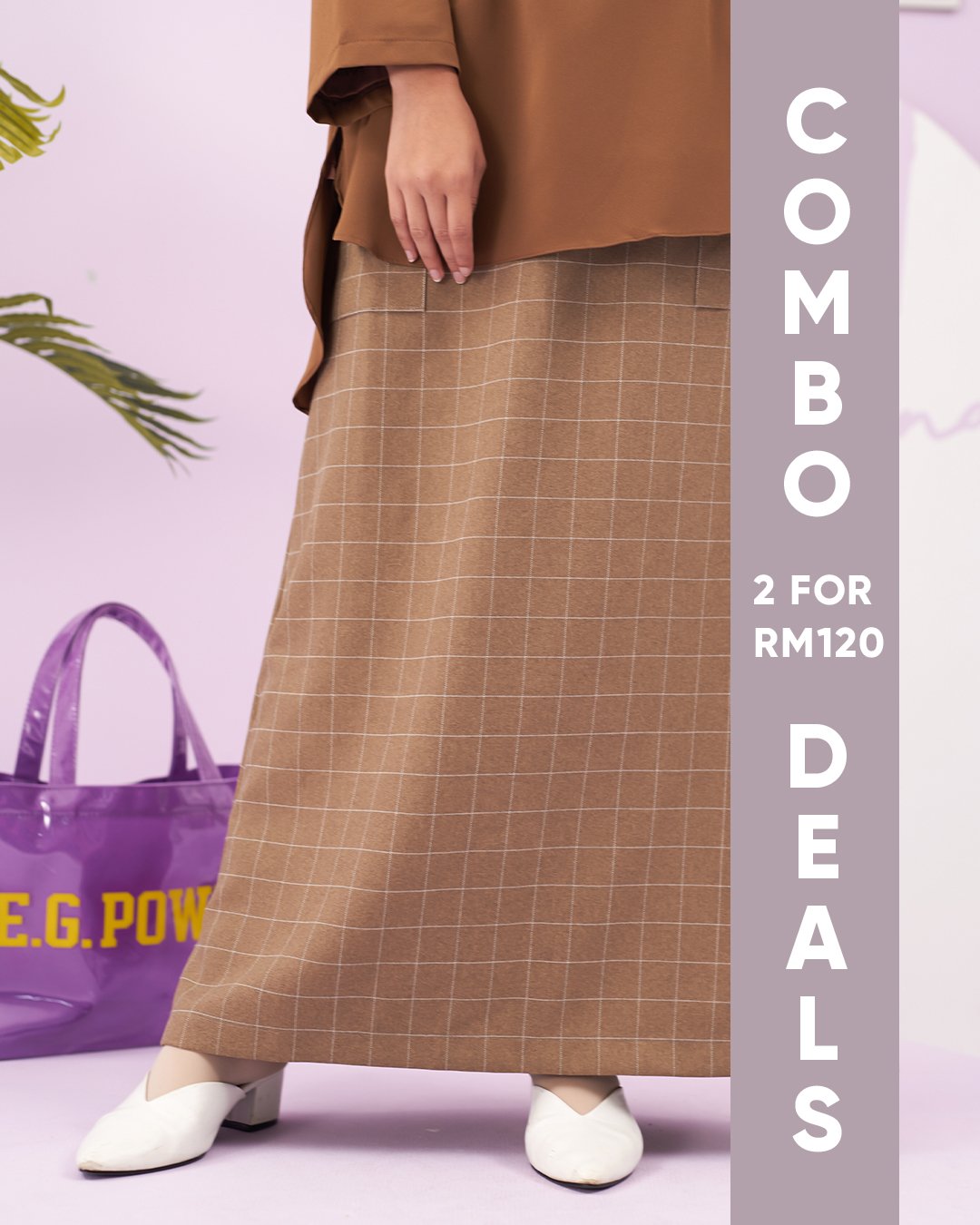 Skirt Unaisa Laluna X MCC - Wood Brown
