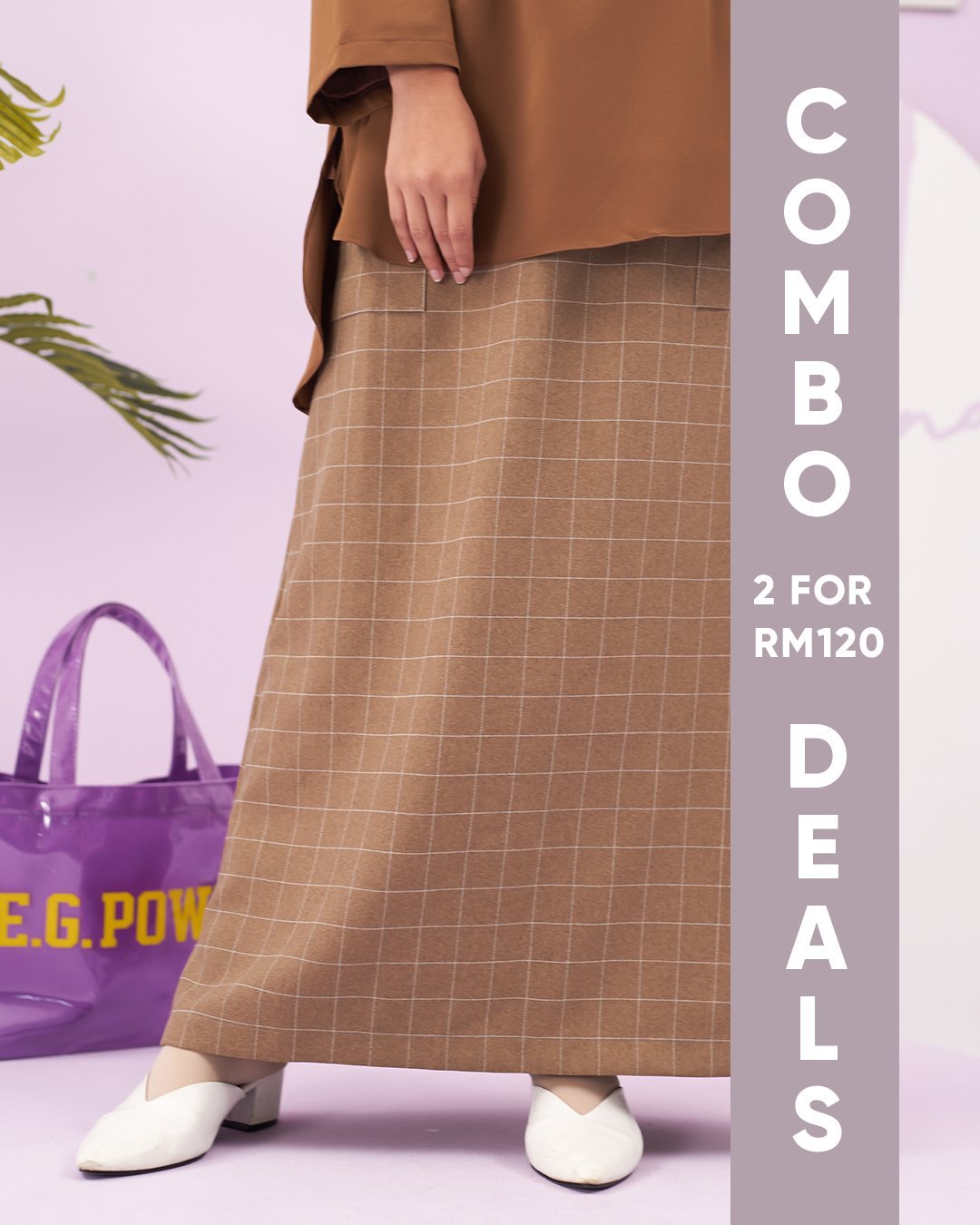 Skirt Unaisa Laluna X MCC - Wood Brown