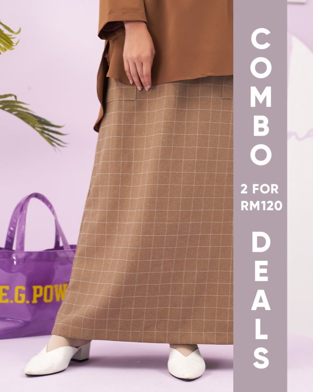 Skirt Unaisa Laluna X MCC - Wood Brown