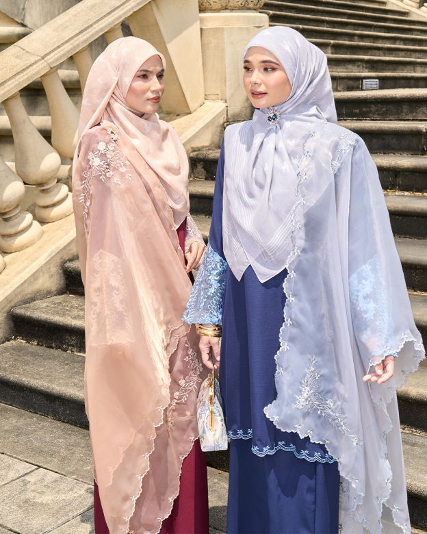 Tudung Selendang Organza Cindai