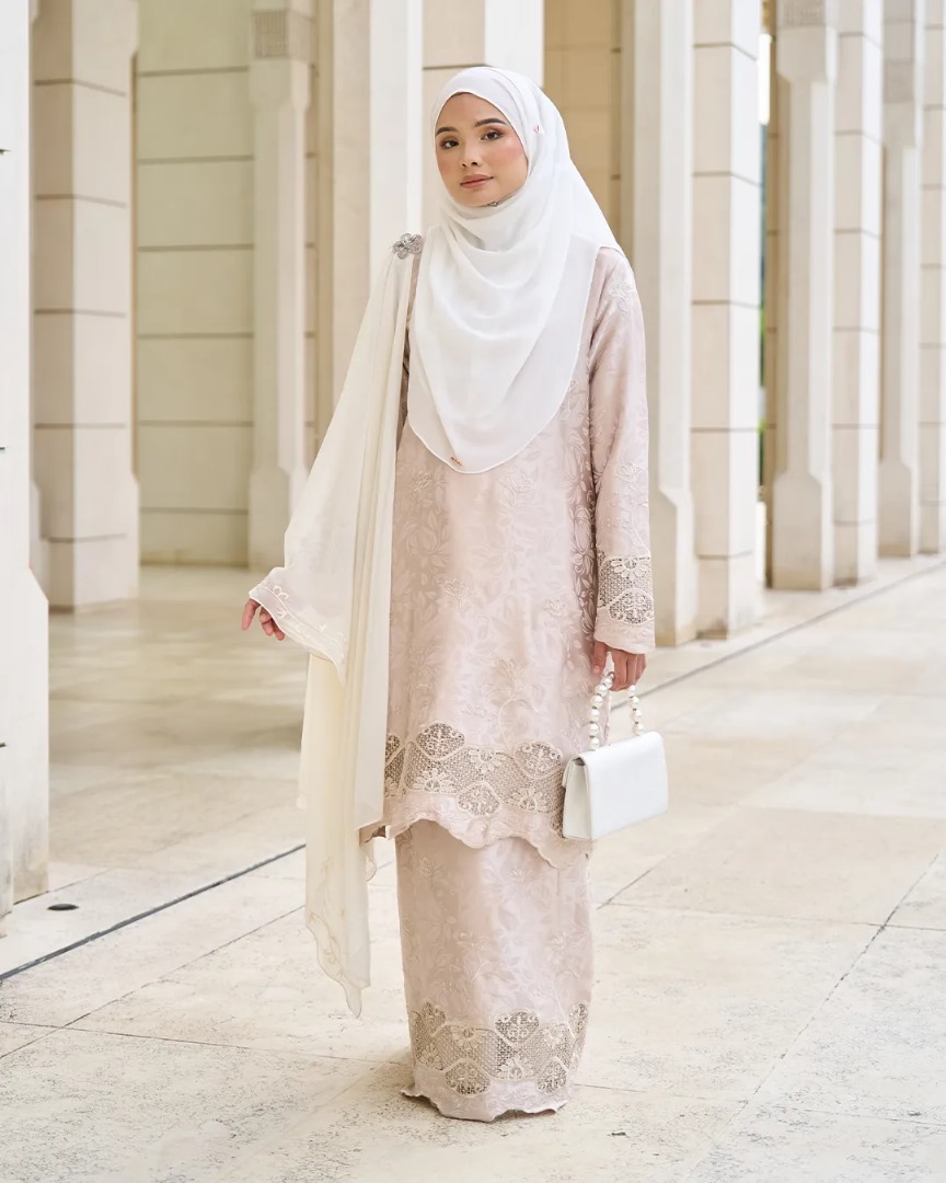 Baju Kurung Sulam Jacquard Akira Lotus