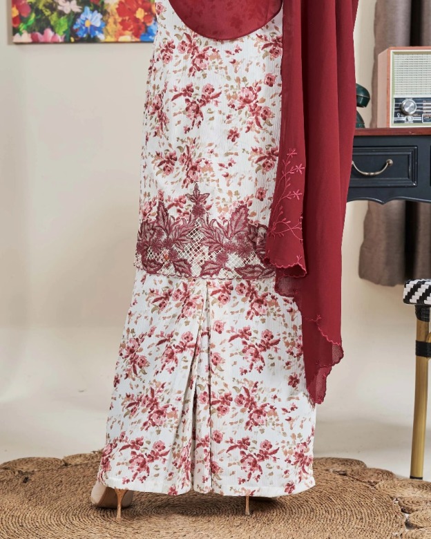 Baju Kurung Sulam Aylin Rose