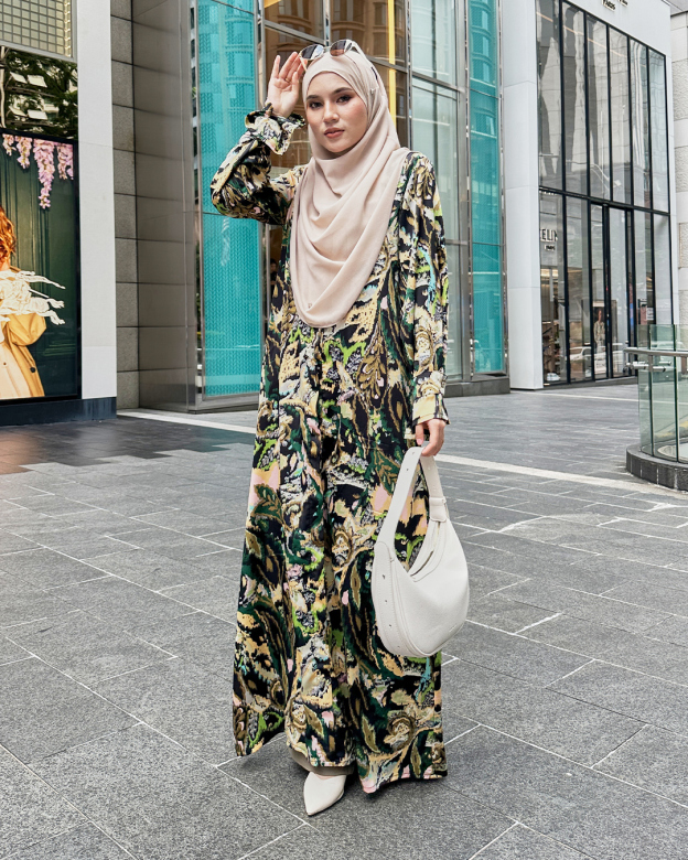 Dress Printed Alana - Kale Series