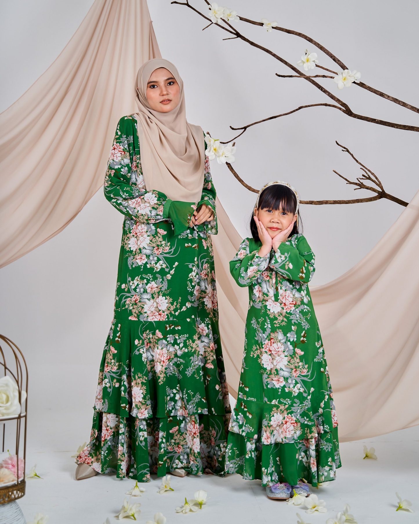 Dress Ruffle Amelie Kids - Grass Green