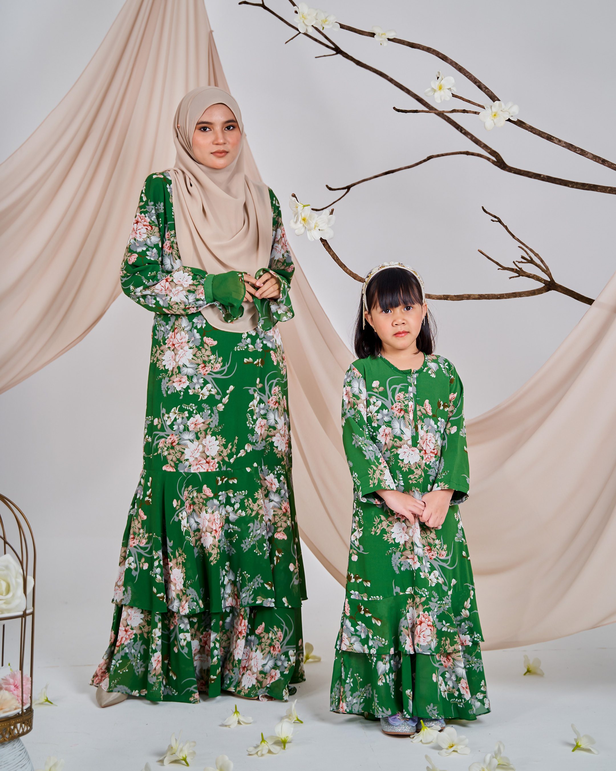 Dress Ruffle Amelie Kids - Grass Green