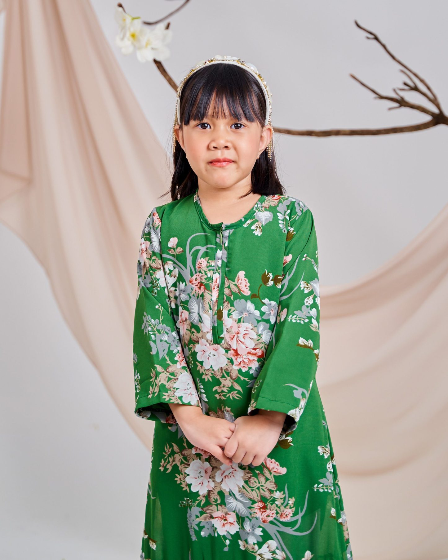 Dress Ruffle Amelie Kids - Grass Green