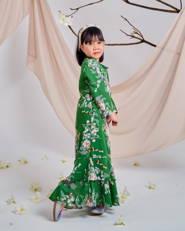 Dress Ruffle Amelie Kids - Grass Green