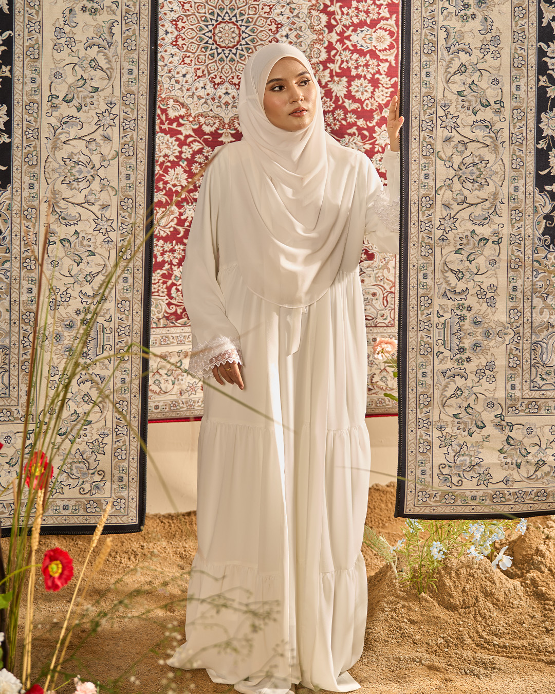 Dress Cardi Ruffle Rumaisa - Snow White