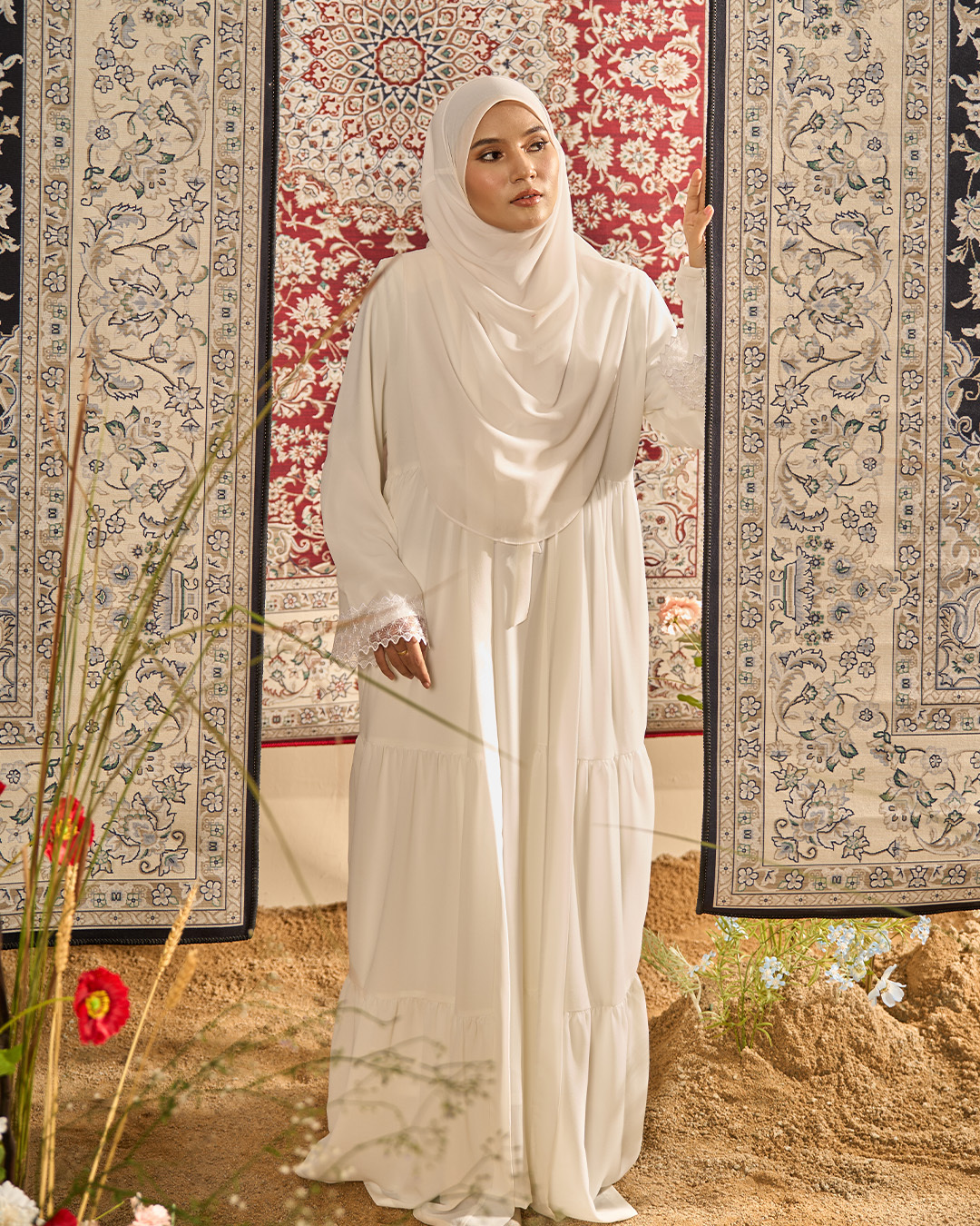 Dress Cardi Ruffle Rumaisa - Snow White