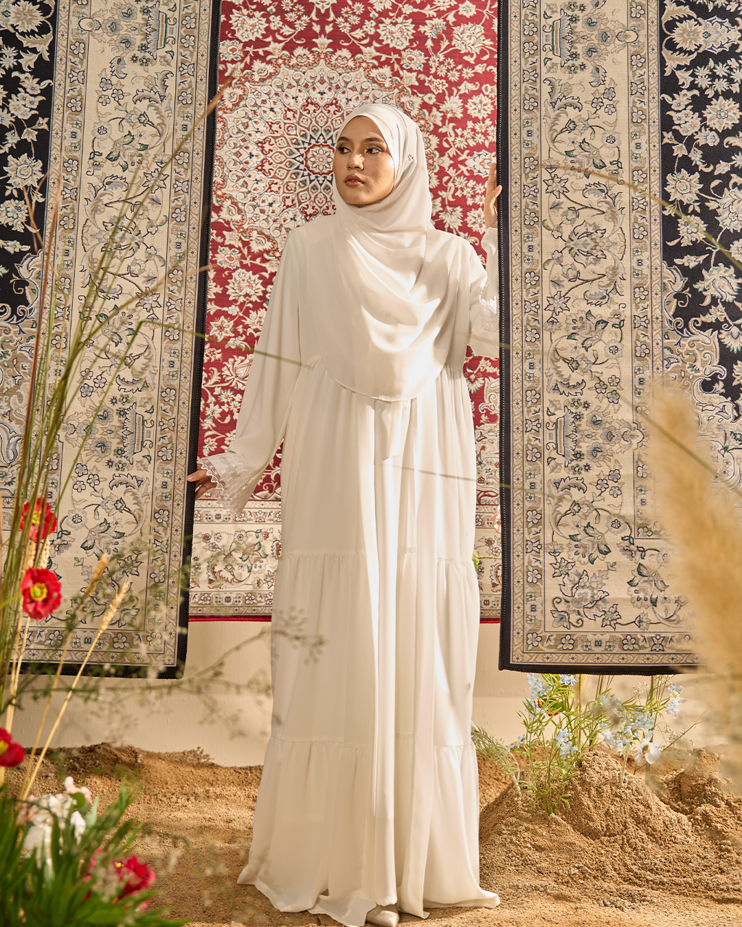 Dress Cardi Ruffle Rumaisa - Snow White
